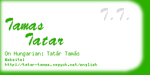 tamas tatar business card