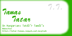 tamas tatar business card